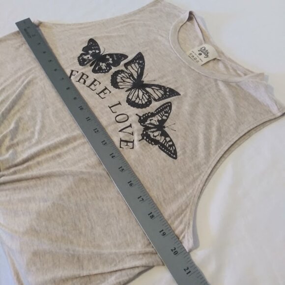 Dirtee Laundry women's size L oatmeal & black top - Picture 8 of 13